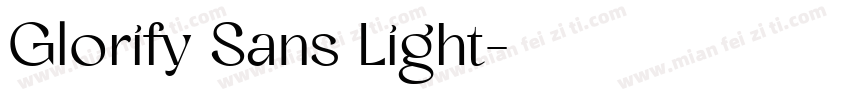 Glorify Sans Light字体转换